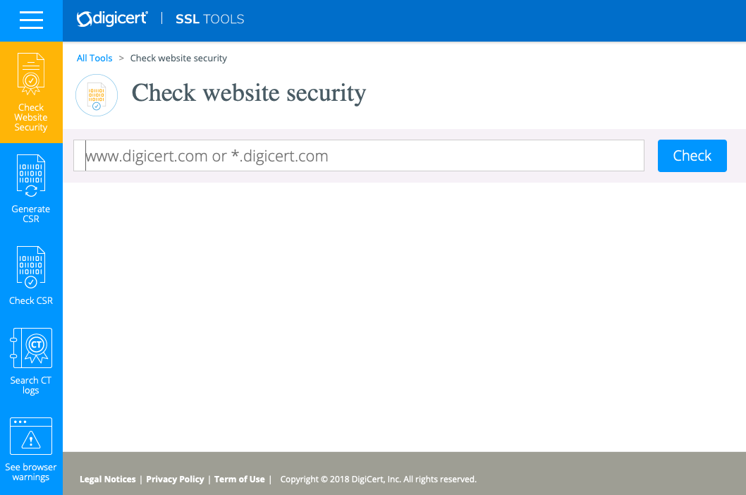 Digicert Website Security Check